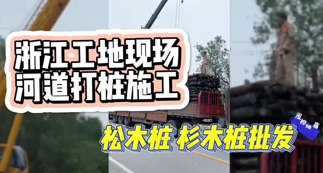 木樁廠家承接松木樁、杉木樁工地施工與批發(fā)視頻